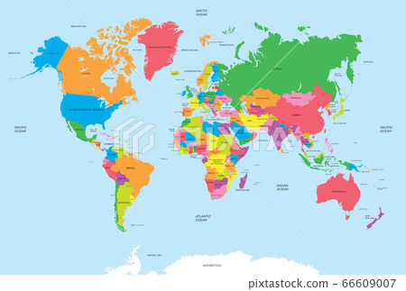 Political map of the world vector 66609007