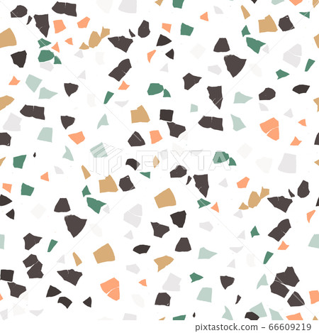Vector abstract terrazzo seamless pattern. Vector abstract terrazzo seamless pattern. 66609219