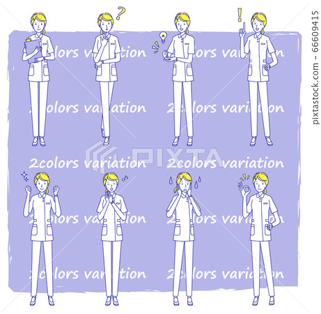 Young female nurse variation set 66609415