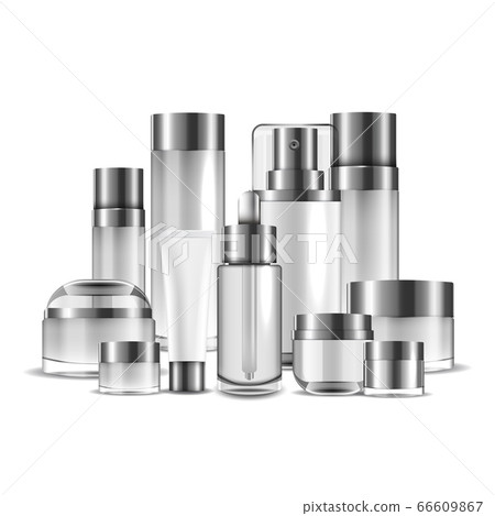 Packaging cosmetic beauty cream bottle for luxury cosmetic product. bottle for liquid, skin care cream. vector design. Packaging cosmetic beauty cream bottle for luxury cosmetic product. bottle for liquid, skin care cream. vector design. 66609867