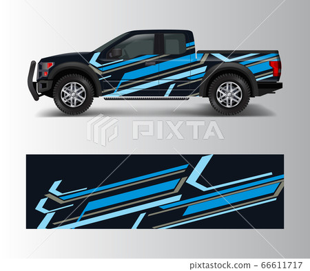 cargo van and car wrap vector, Truck decal cargo van and car wrap vector, Truck decal 66611717