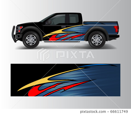 cargo van and car wrap vector, Truck decal 66611749