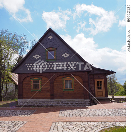 colourful timbered cottage house colourful timbered cottage house 66612123