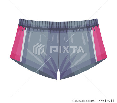 Tight Sportive Pair of Shorts or Trunks as Track Womenswear Vector Illustration 66612911