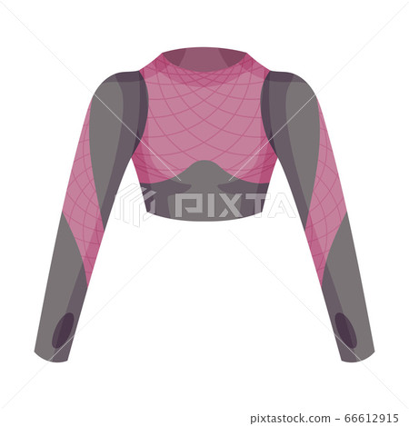 Female Tight Sportswear with Long Sleeves Vector Illustration 66612915