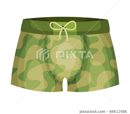 Tight Male Elastic Swimming Trunks Isolated on White Background Vector Illustration Tight Male Elastic Swimming Trunks Isolated on White Background Vector Illustration 66612986