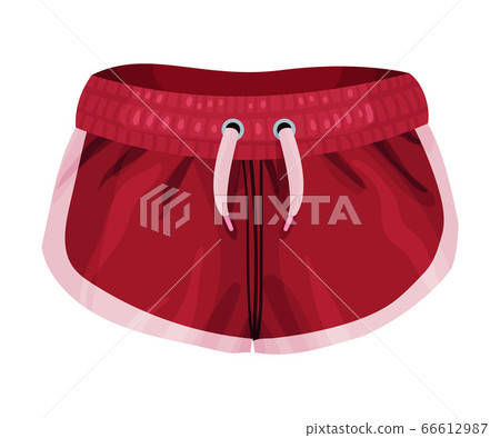 Loose-fitting Male Elastic Brief Sportive Shorts Isolated on White Background Vector Illustration Loose-fitting Male Elastic Brief Sportive Shorts Isolated on White Background Vector Illustration 66612987