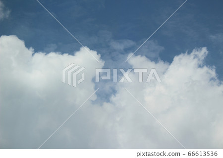 Clean blue sky and crushed clouds background photo Clean blue sky and crushed clouds background photo 66613536