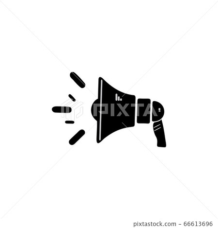 loud speaker icon isolated on white background. Vector illustration. loud speaker icon isolated on white background. Vector illustration. 66613696