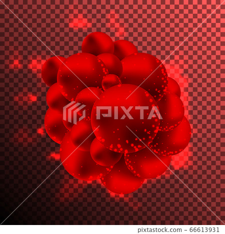 bacteria cell virus, isolated on transparent bacteria cell virus, isolated on transparent 66613931