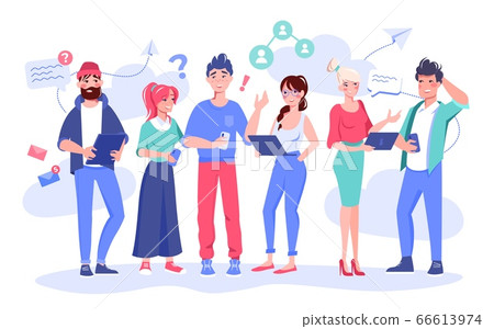 Coworker communication problem solving concept Coworker communication problem solving concept 66613974