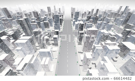 城市街道建築大樓市政廳大樓商務區辦公區3d圖背景回 66614482