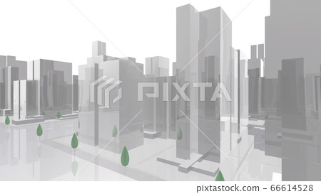 城市街道建築大樓市政廳大樓商務區辦公區3d圖背景回 66614528