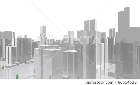 城市街道建築大樓市政廳大樓商務區辦公區3d圖背景回 66614529