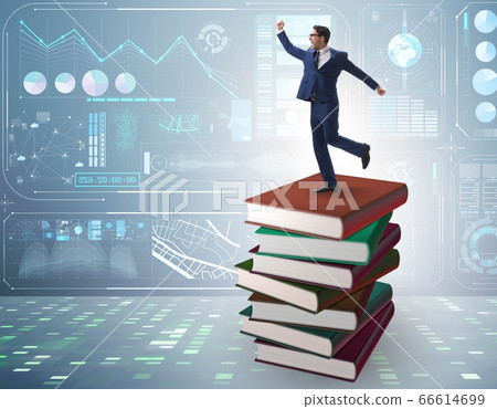 Businessman in executive education concept 66614699