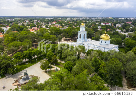 Cathedral of the Protection of the Holy Virgin, Izmail, aerial view 66615183