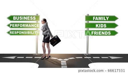 Work life or home balance business concept Work life or home balance business concept 66617331