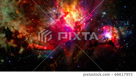 Starry outer space. Background texture. Elements of this image furnished by NASA 66617955