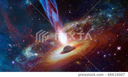 Quasar in deep space. Elements of this image furnished by NASA 66618007