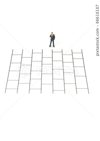 Businessman under discussion with Amida Lottery 66618187