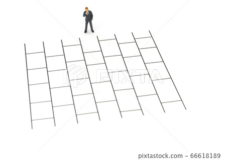 Businessman under discussion with Amida Lottery 66618189