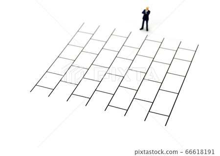 Businessman under discussion with Amida Lottery 66618191