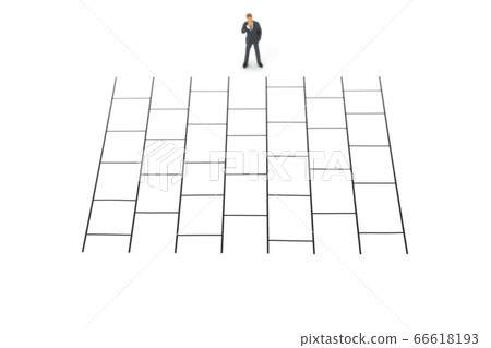 Businessman under discussion with Amida Lottery 66618193