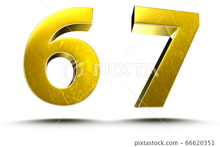 Numbers 6 and 7 3d. Numbers 6 and 7 3d. 66620351