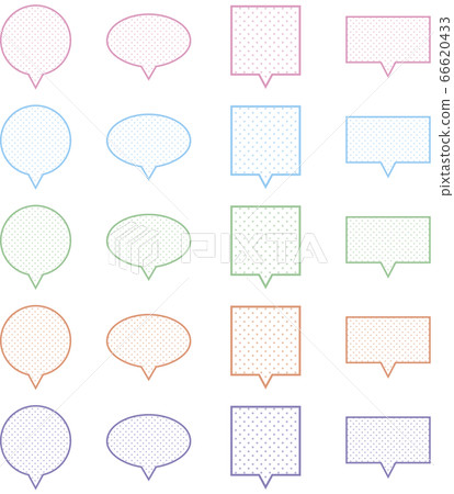 講話泡泡,圓形方形圓點圖案 講話泡泡,圓形方形圓點圖案 66620433
