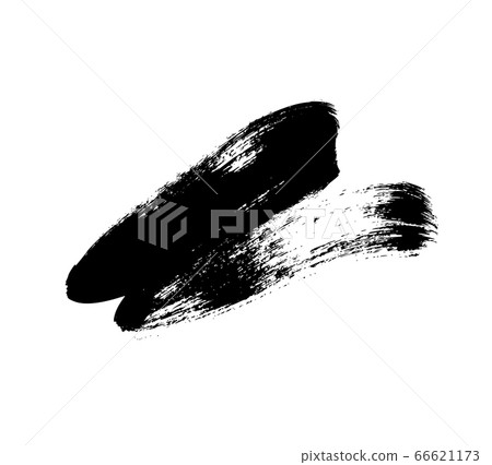 Black paint vector brush stroke isolated on white. Black paint vector brush stroke isolated on white. 66621173