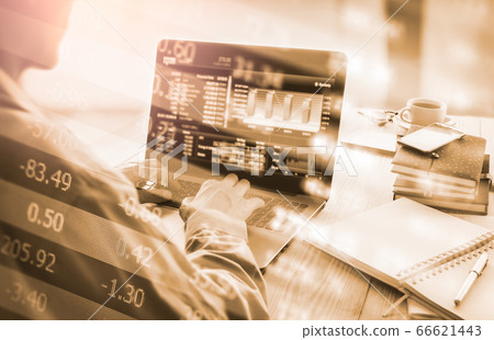 Stock market or forex trading graph and Stock market or forex trading graph and 66621443