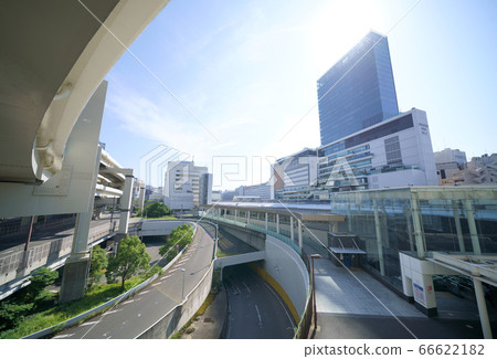 Yokohama cityscape in Japan Overlooking Yokohama Station, JR Yokohama Tower, etc. 66622182