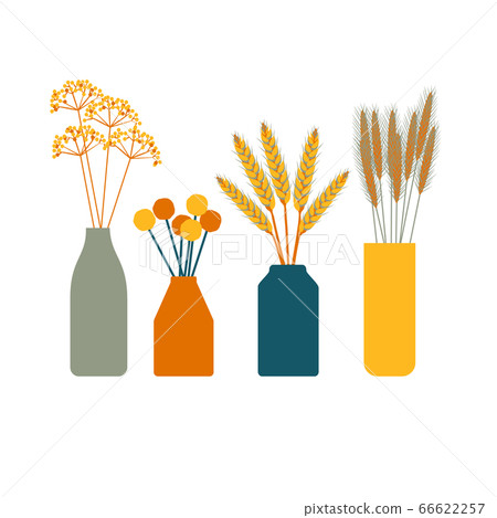 Dried floral arrangements. Set of Autumn bouquets Dried floral arrangements. Set of Autumn bouquets 66622257
