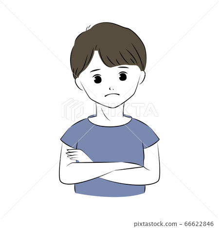 Illustration of a man worried about his arms... - Stock Illustration ...