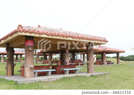 Barbecue area at Cape Zanpa Park, Yomitan Village, Nakagami District, Okinawa Prefecture Barbecue area at Cape Zanpa Park, Yomitan Village, Nakagami District, Okinawa Prefecture 66623358