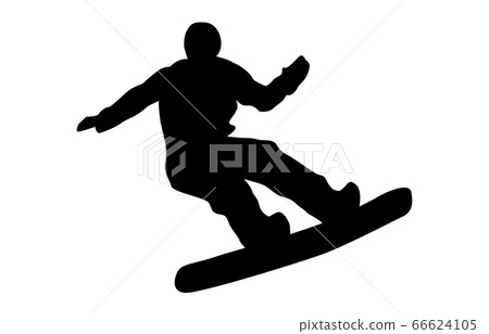 Winter sports silhouette snowboard 4 Winter sports silhouette snowboard 4 66624105