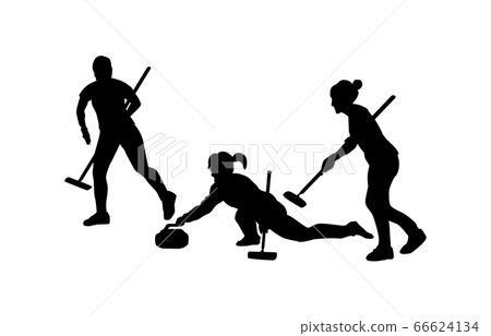 冬季運動剪影冰壺6 冬季運動剪影冰壺6 66624134