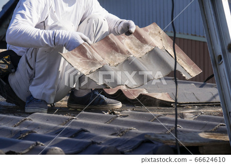 屋頂結構重新屋頂瓦片去除舊瓦片 66624610
