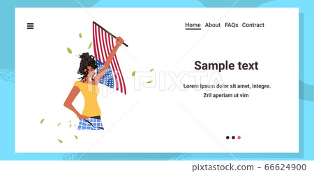 african american woman holding usa flag black lives matter campaign against racial discrimination african american woman holding usa flag black lives matter campaign against racial discrimination 66624900