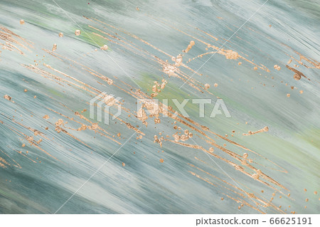 Monochrome greenish marble background with gold 66625191