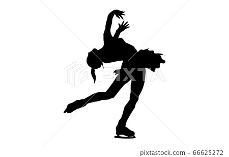 Winter sports silhouette figure skating 6 66625272
