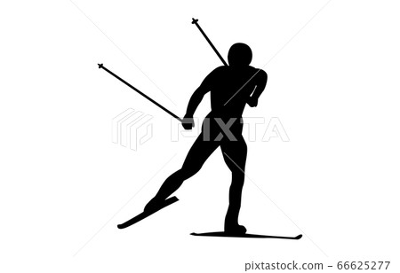 Winter sports silhouette Nordic composite 2 66625277