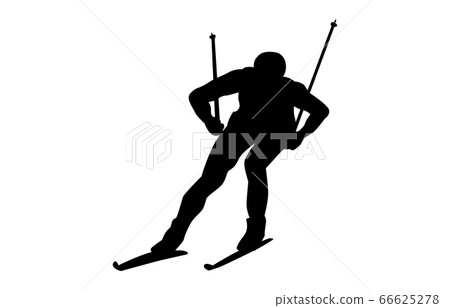 Winter sports silhouette Nordic composite 3 66625278