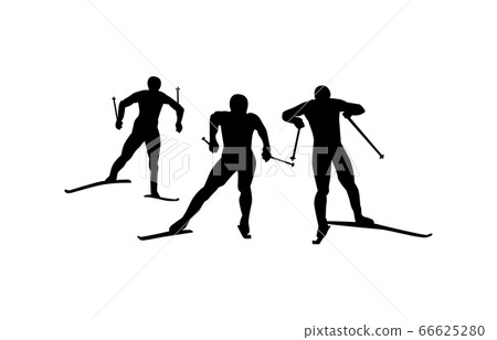 冬季運動剪影北歐複合材料5 冬季運動剪影北歐複合材料5 66625280