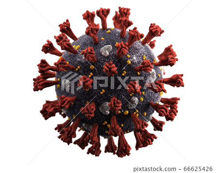 CG image of new coronavirus with synthetic mask CG image of new coronavirus with synthetic mask 66625426