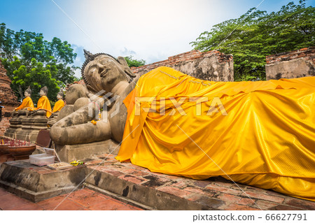 Buddha statue at Wat Phutthaisawan Temple in Ayutthaya, Thailand 66627791