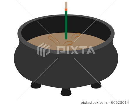 Incense burner with burning incense 66628014