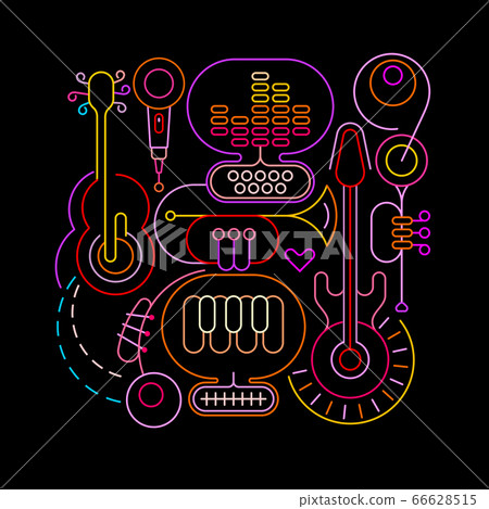 Neon Abstract Musical Art Neon Abstract Musical Art 66628515
