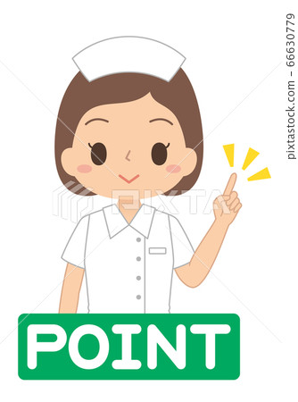 傳達單詞POINT的護士圖標 傳達單詞POINT的護士圖標 66630779
