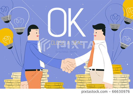 Close a deal concept flat design Close a deal concept flat design 66630976